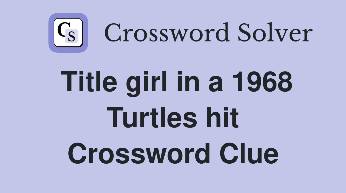 title woman 1968 turtles hit